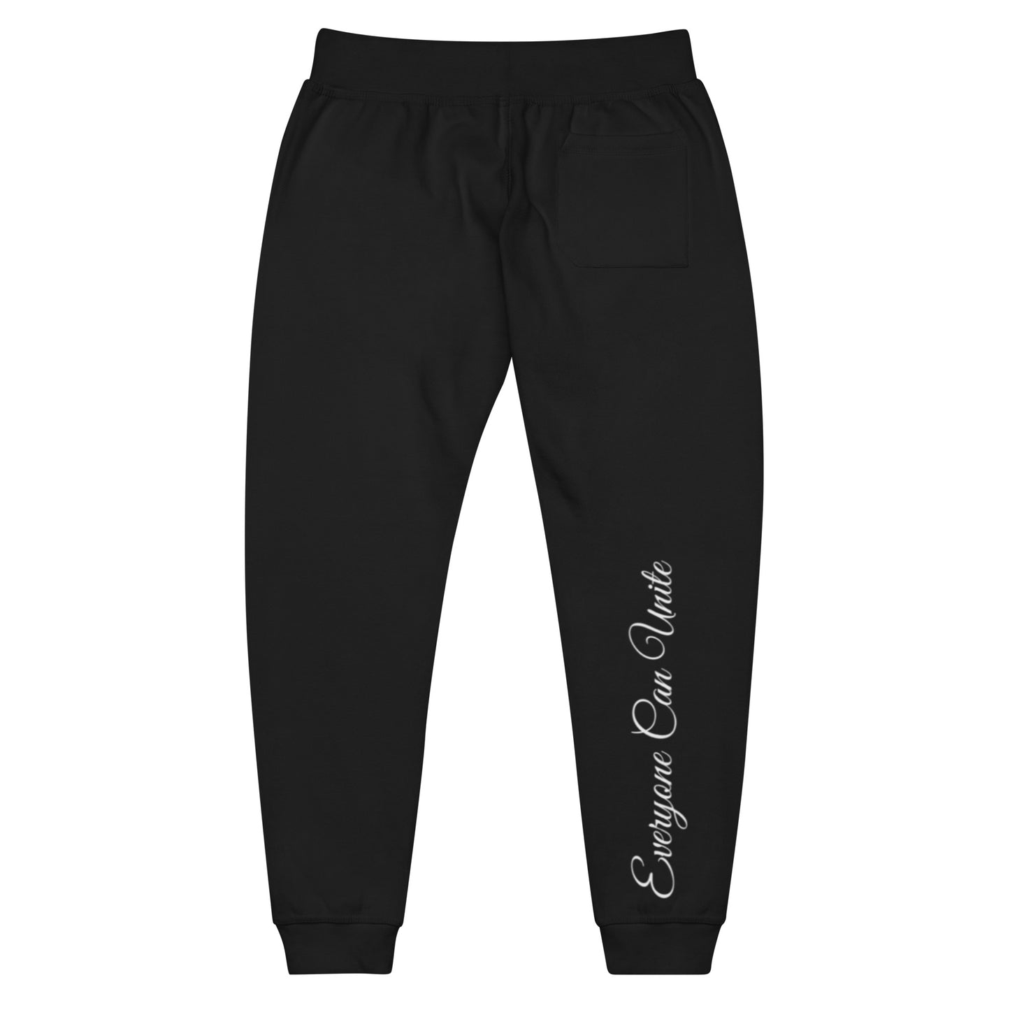 Unisex Fleece Sweatpants White Calligraphy