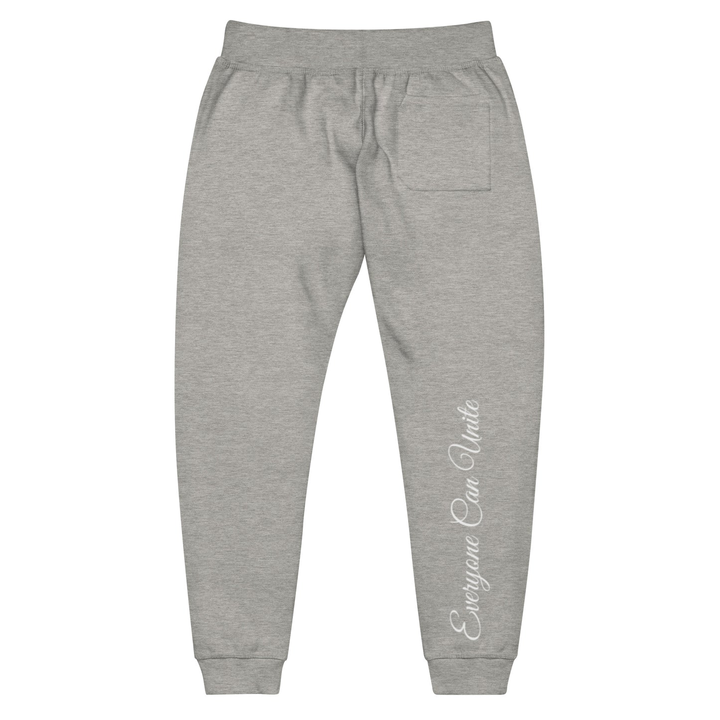 Unisex Fleece Sweatpants White Calligraphy