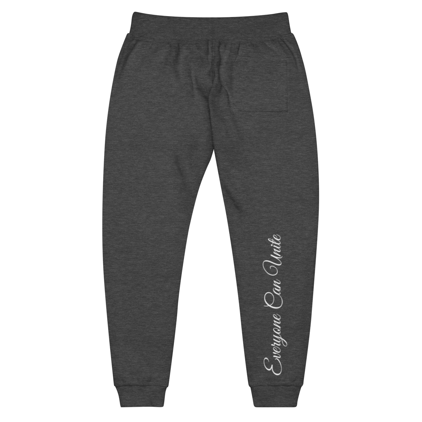 Unisex Fleece Sweatpants White Calligraphy